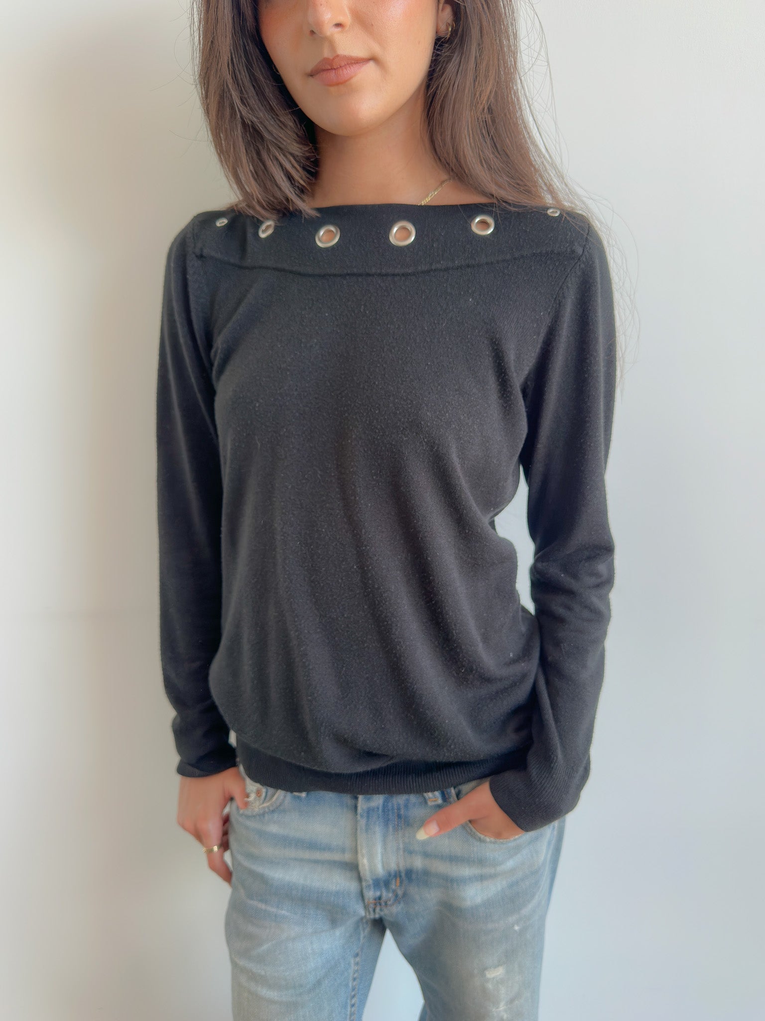 studded slouch knit / size s-m