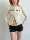 DKNY dual zip knit / size xs-s