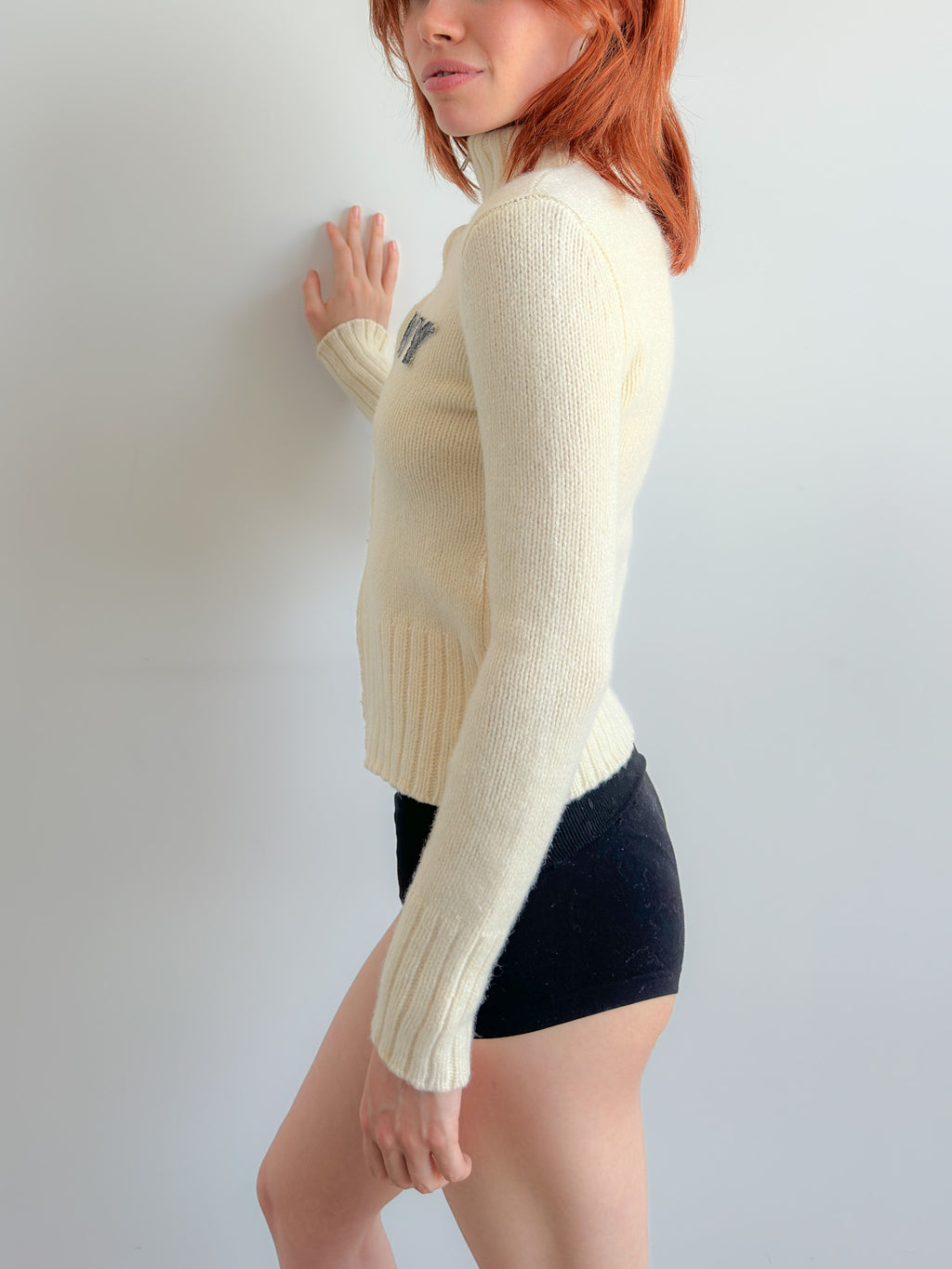 DKNY dual zip knit / size xs-s