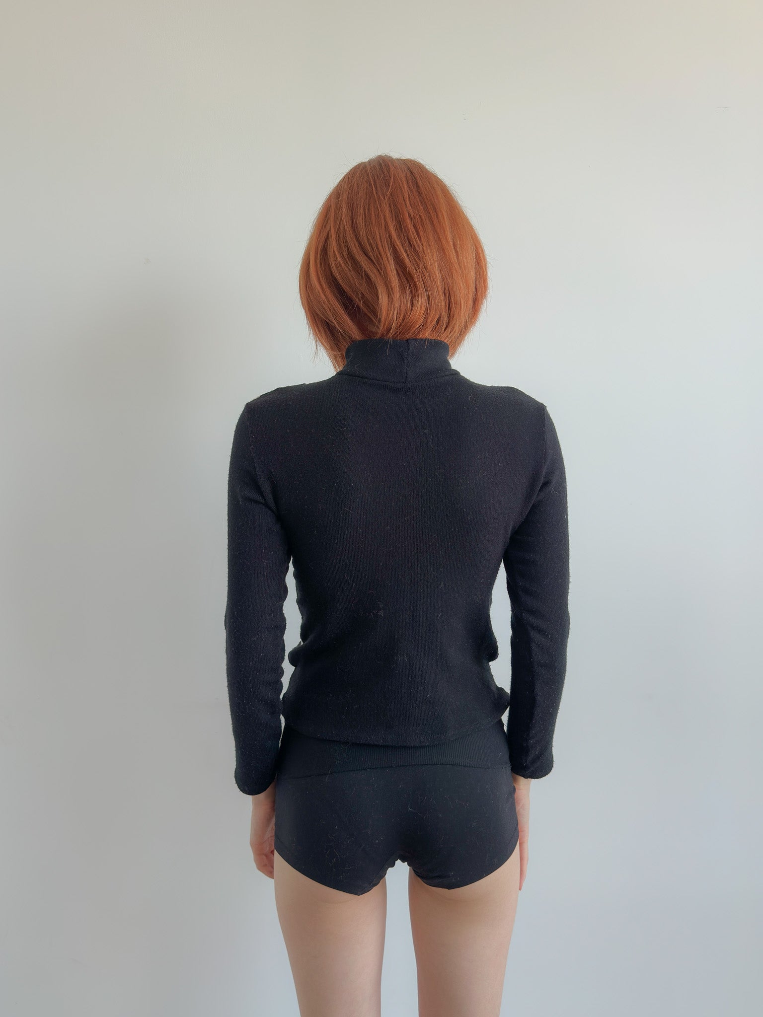 stripe roll neck knit / size xs-s