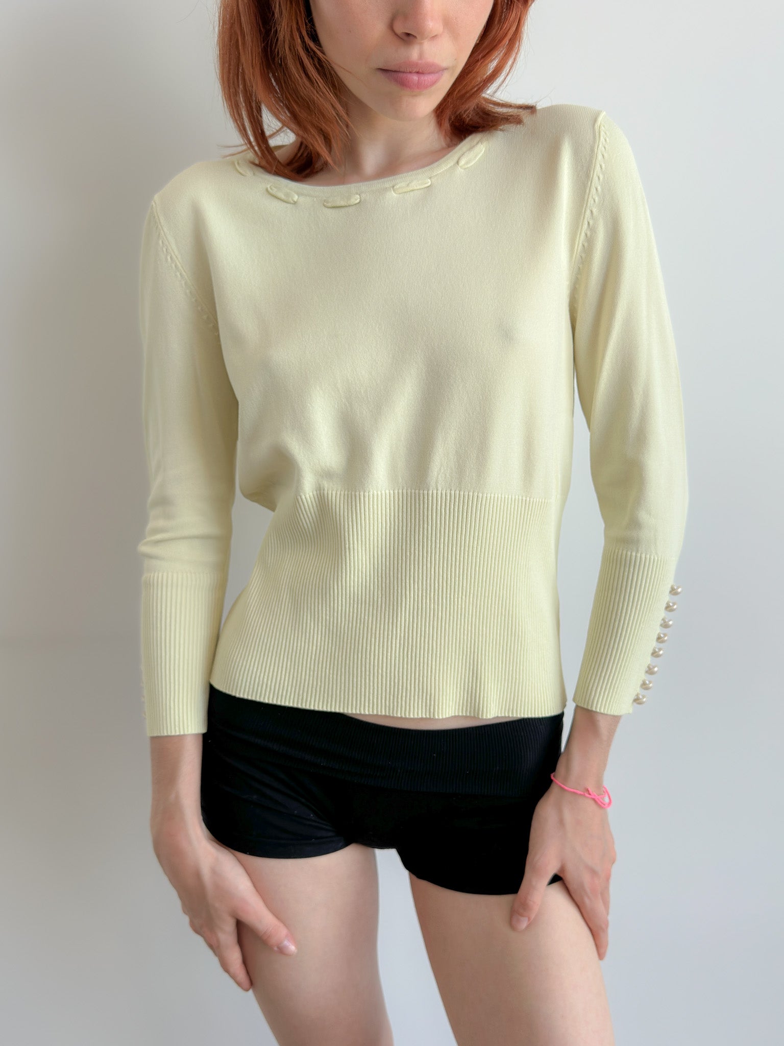 lemon knit / size s-m