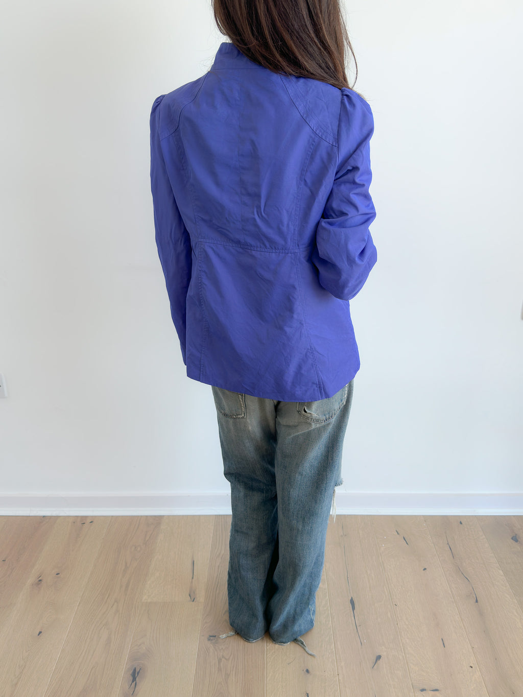 blue pea coat / size m