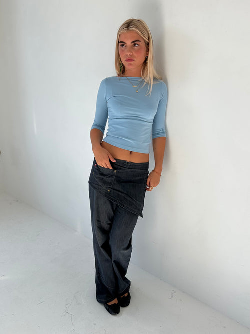 3/4 sleeve top — size xs/s