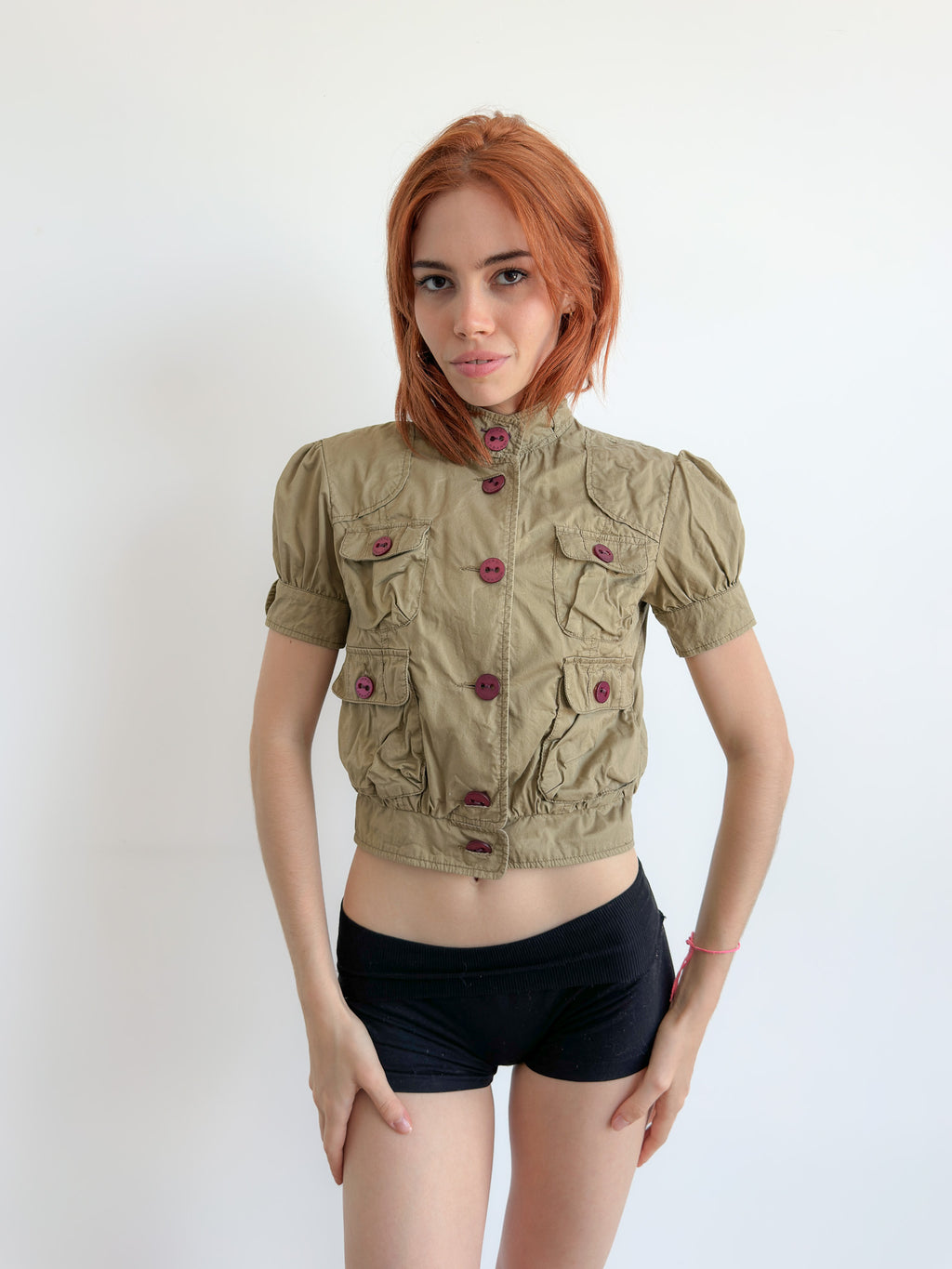 short sleeve pea coat / size s