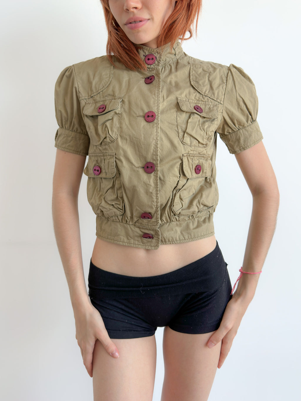 short sleeve pea coat / size s