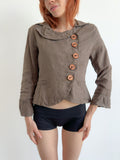asymmetric button jacket / size s