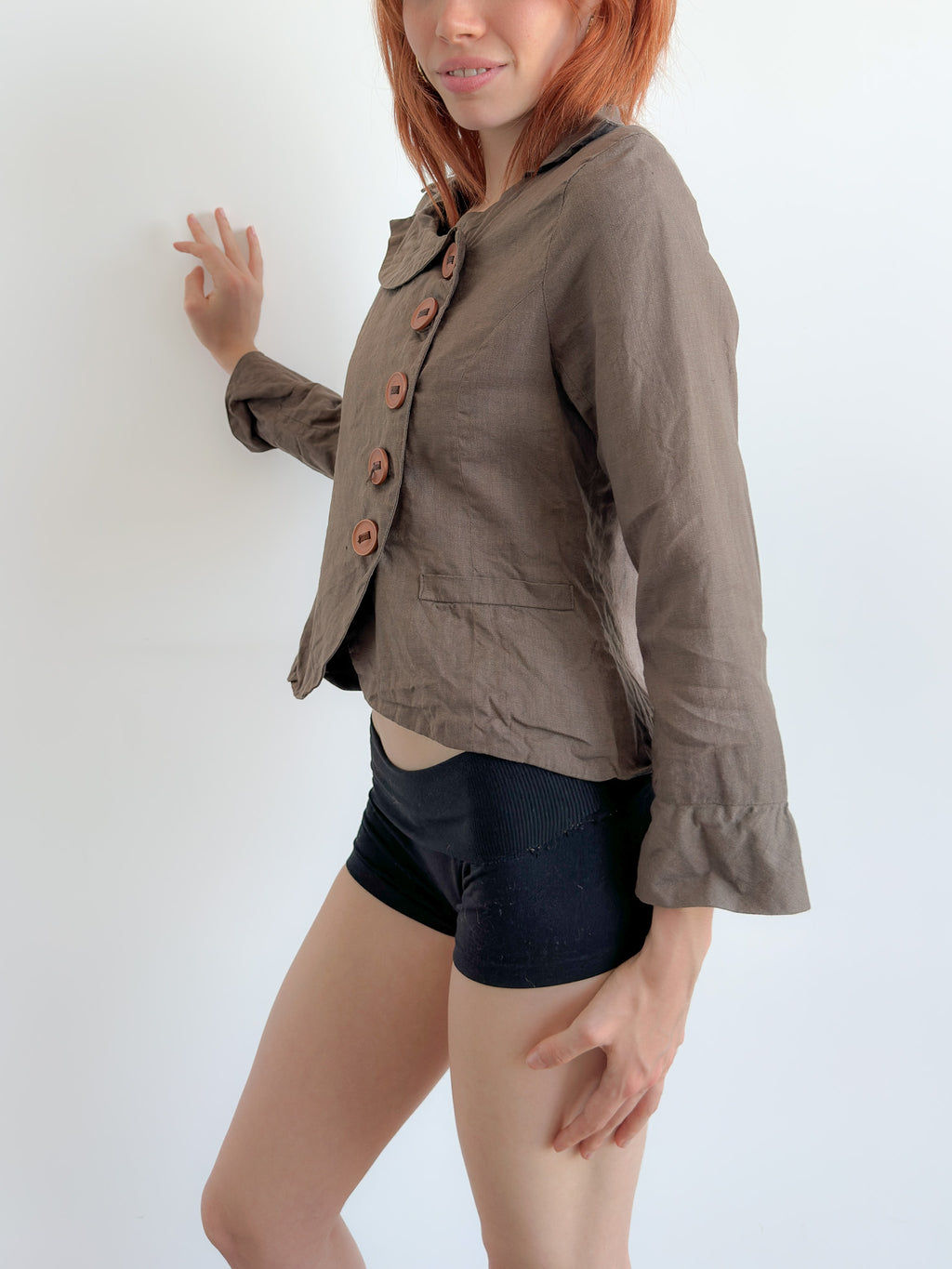 asymmetric button jacket / size s