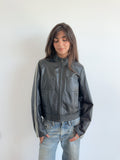 real leather moto jacket / size s