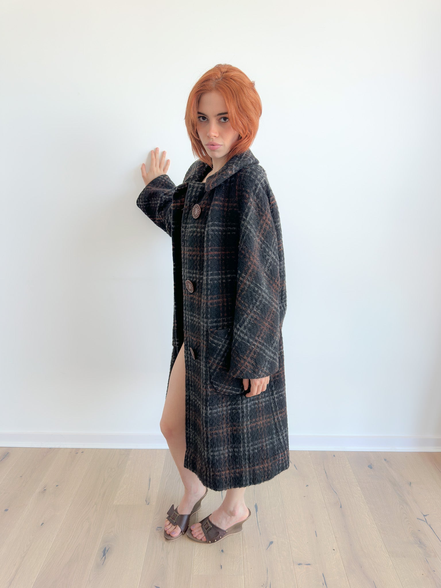 80's wool jacket / size l