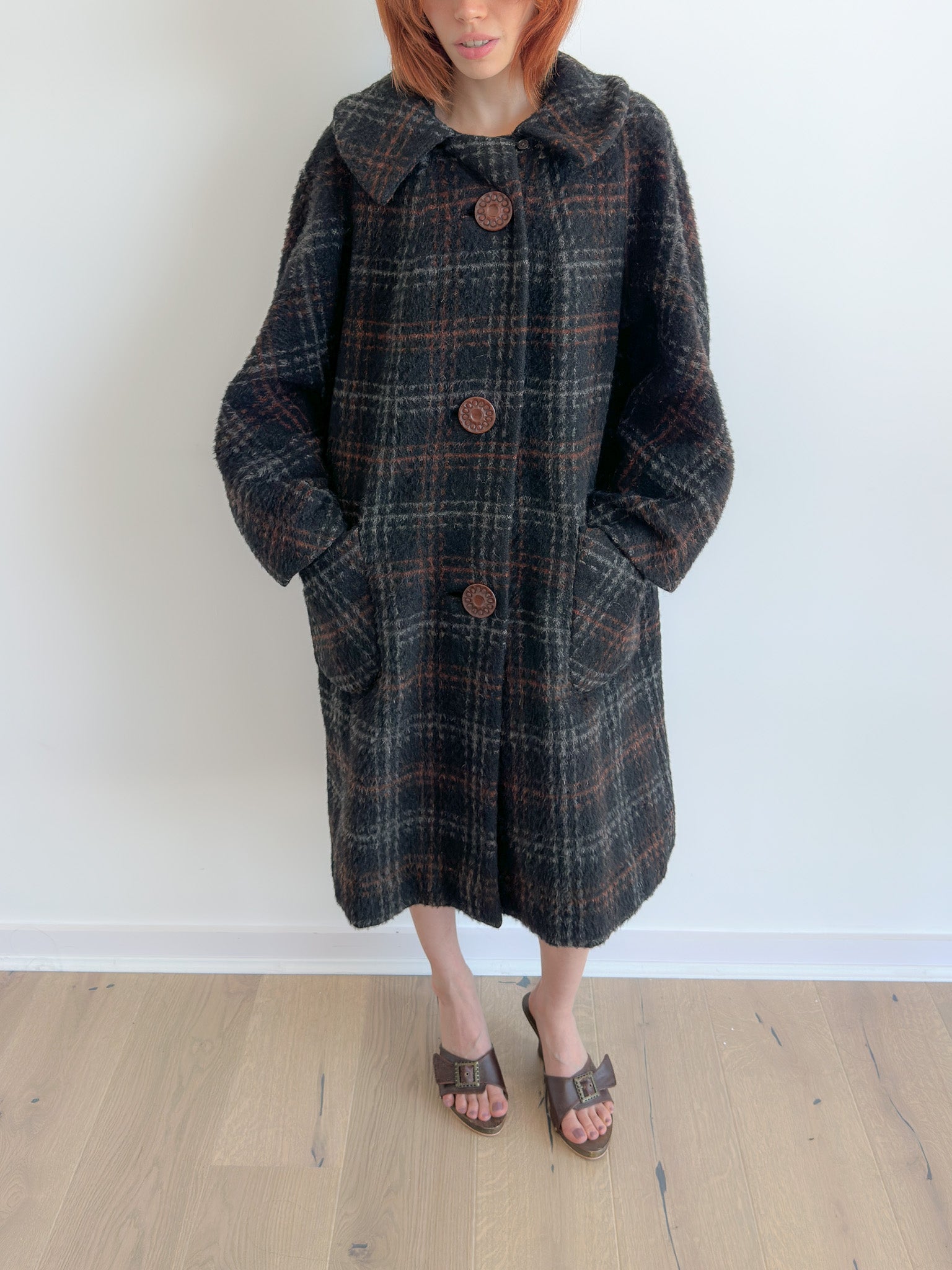80's wool jacket / size l