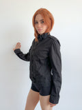 black moto jacket / size s-m