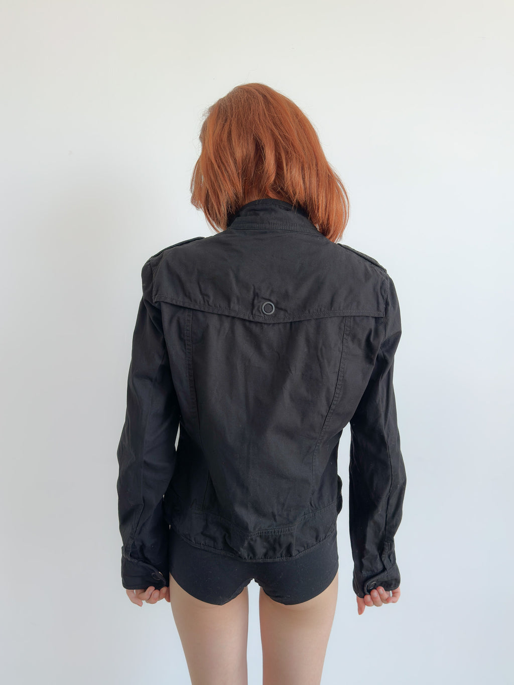 black moto jacket / size s-m