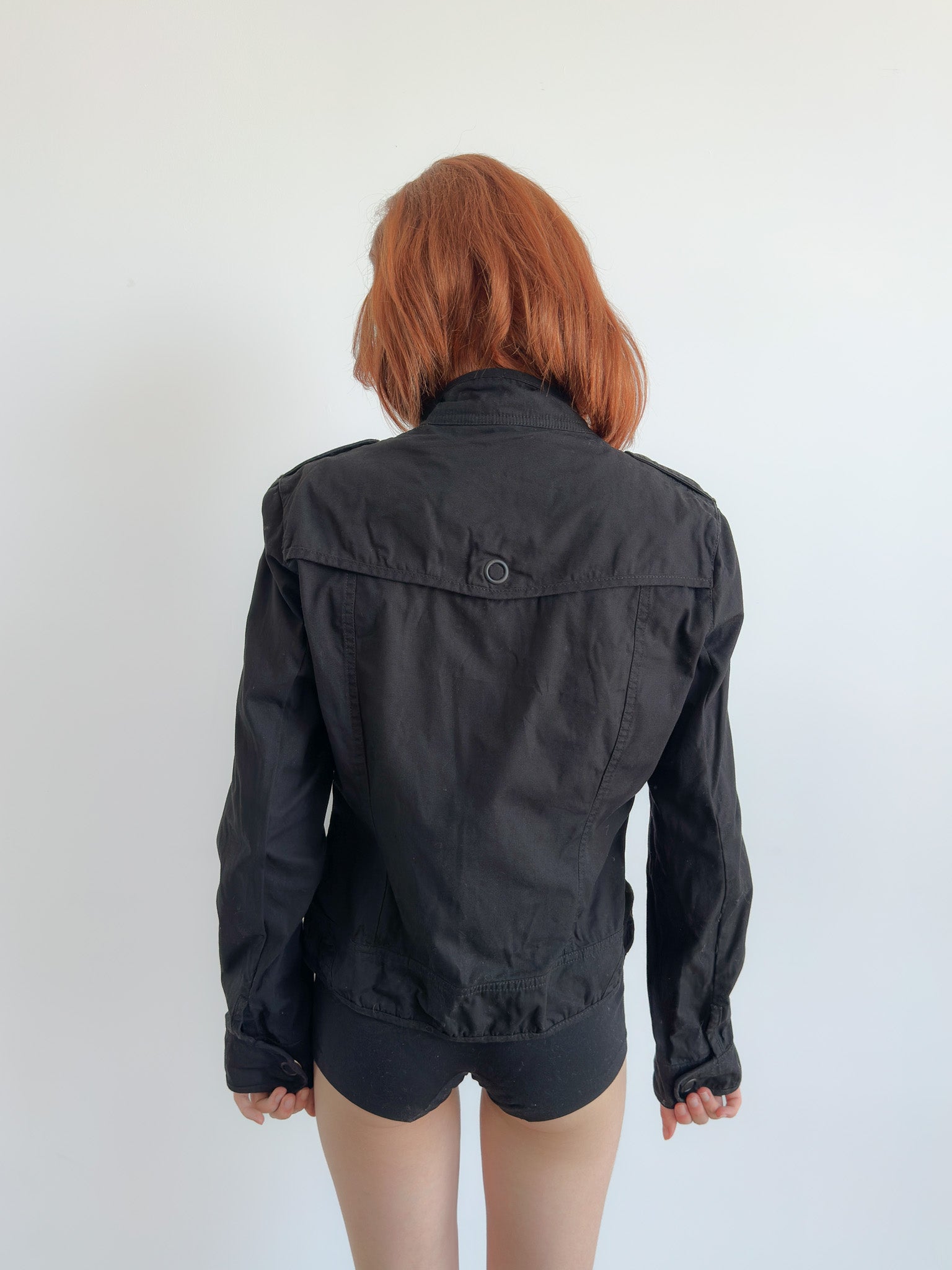 black moto jacket / size s-m