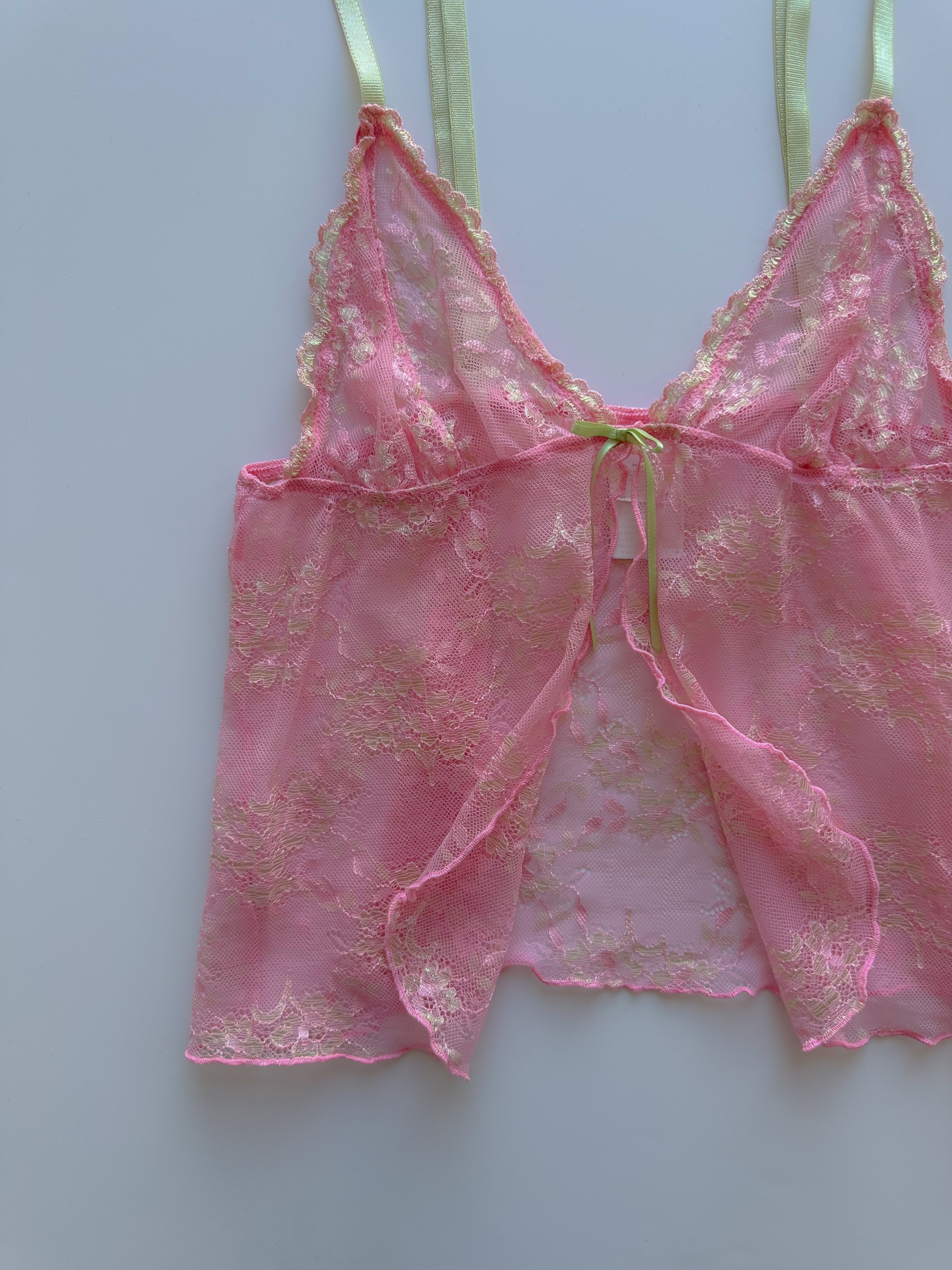 open front lace cami / size x-small