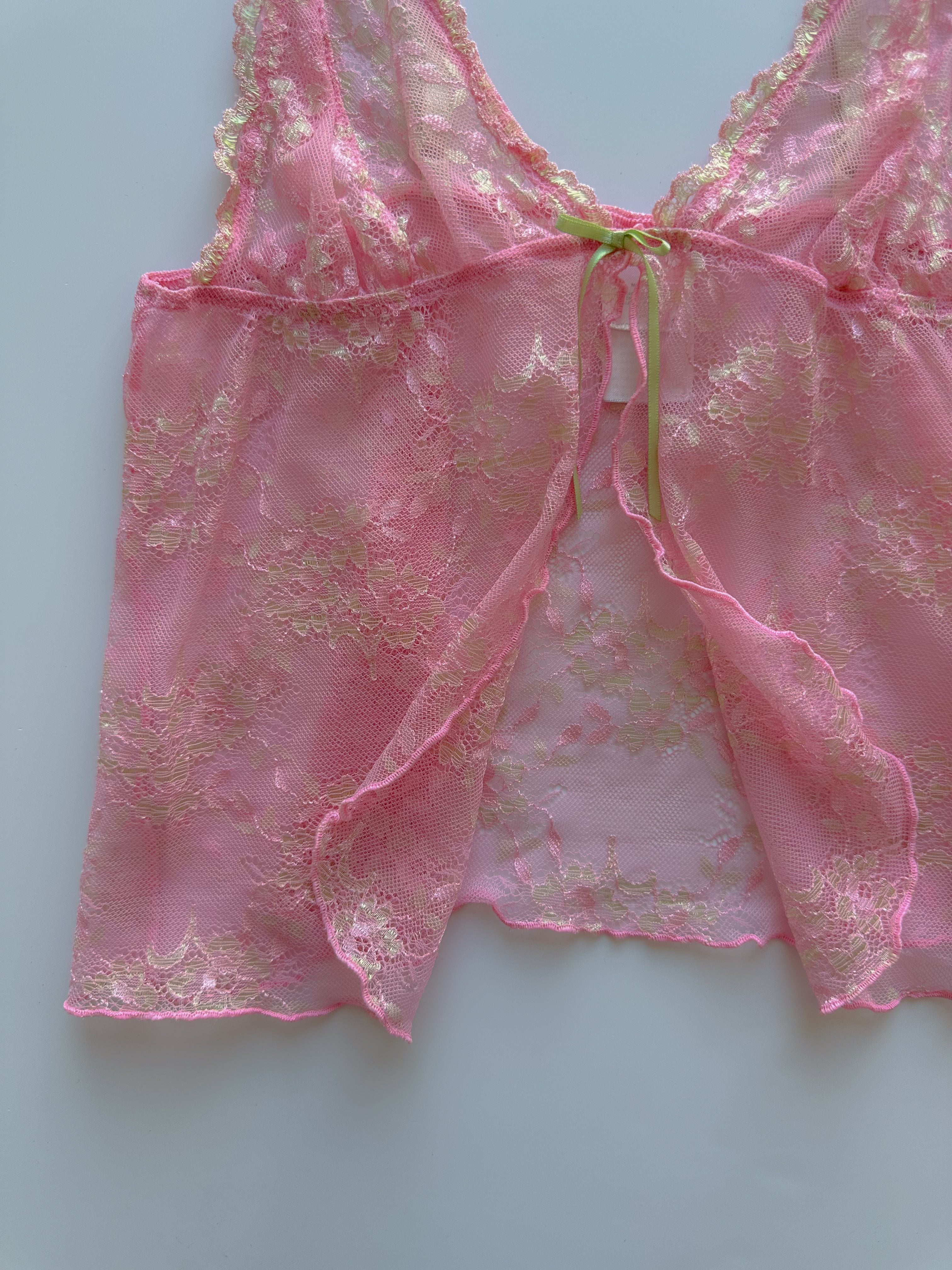 open front lace cami / size x-small