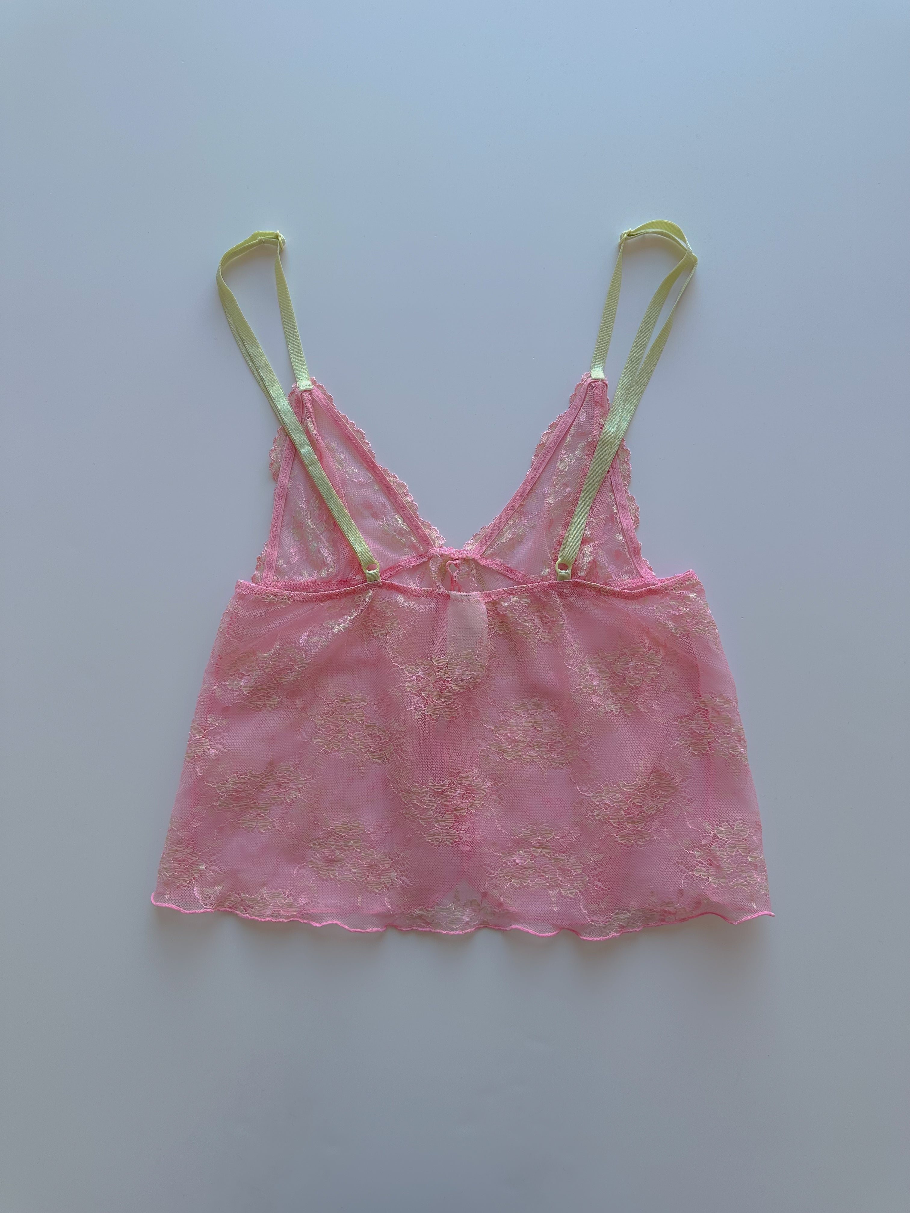 open front lace cami / size x-small