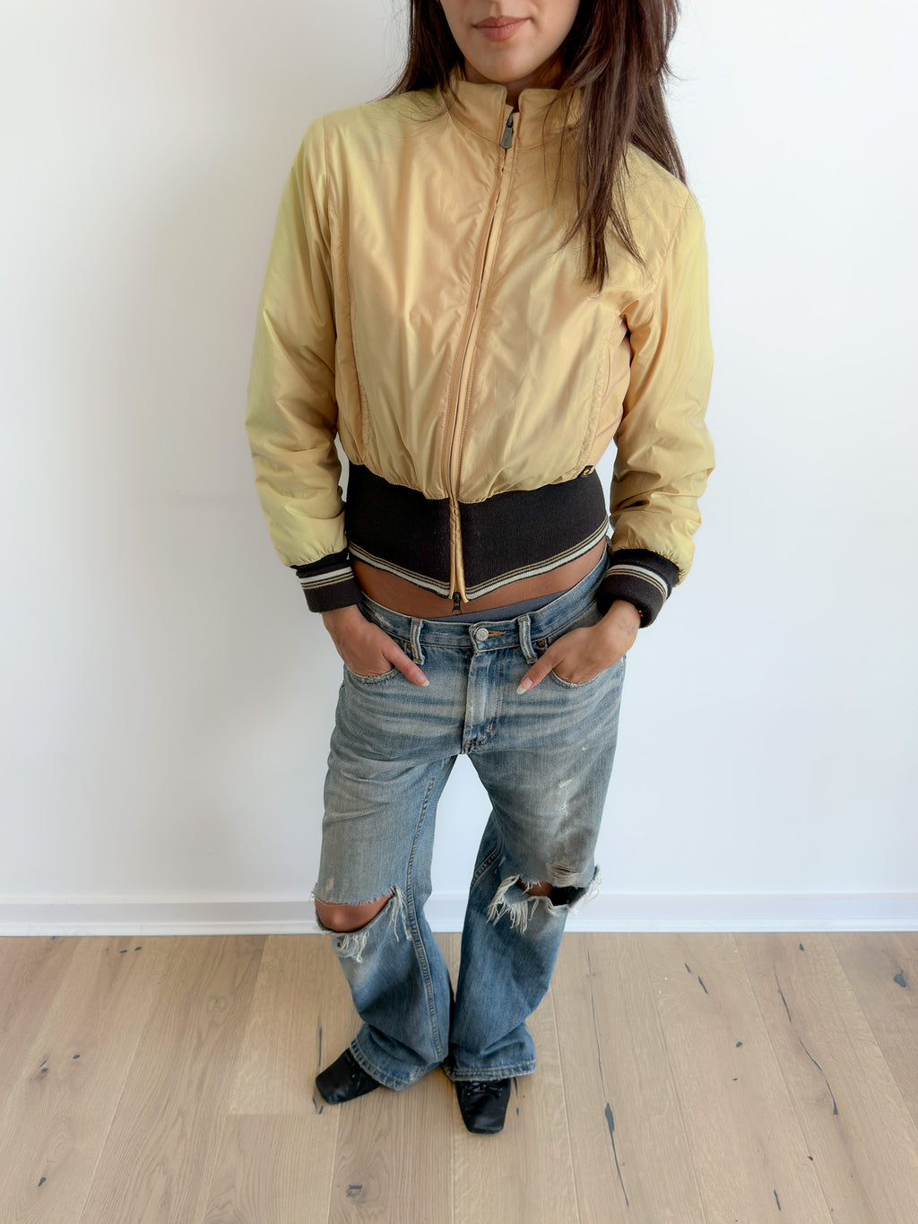 versace bomber jacket / size xs-s