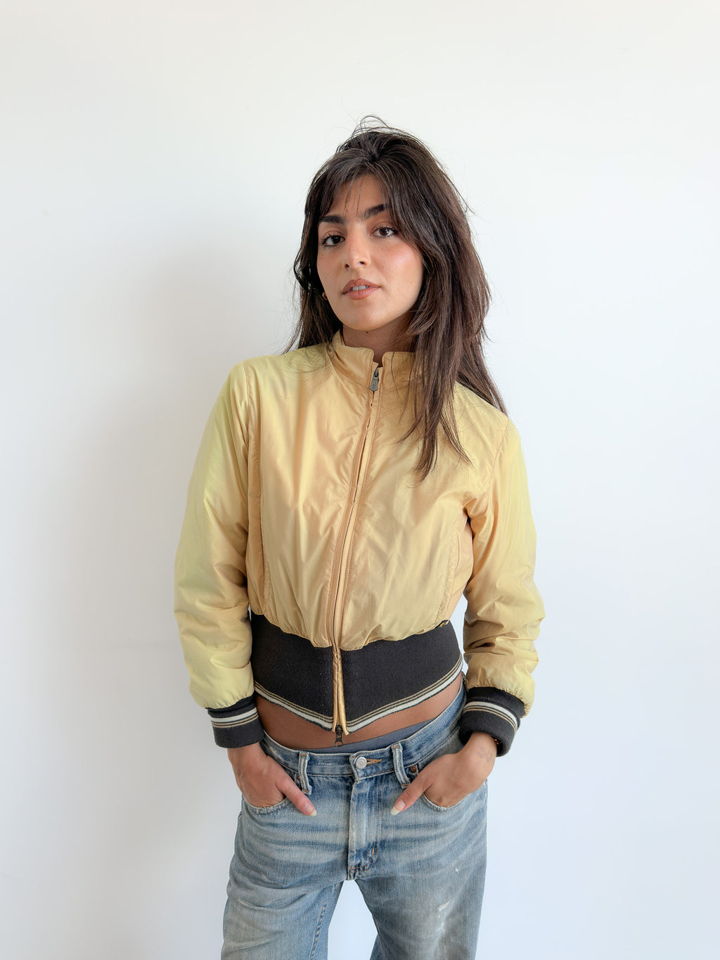 versace bomber jacket / size xs-s