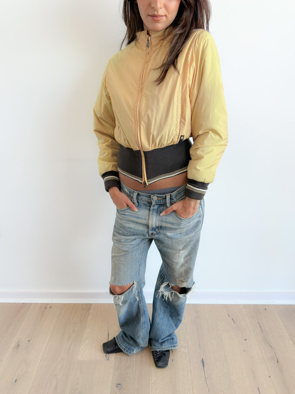 versace bomber jacket / size xs-s