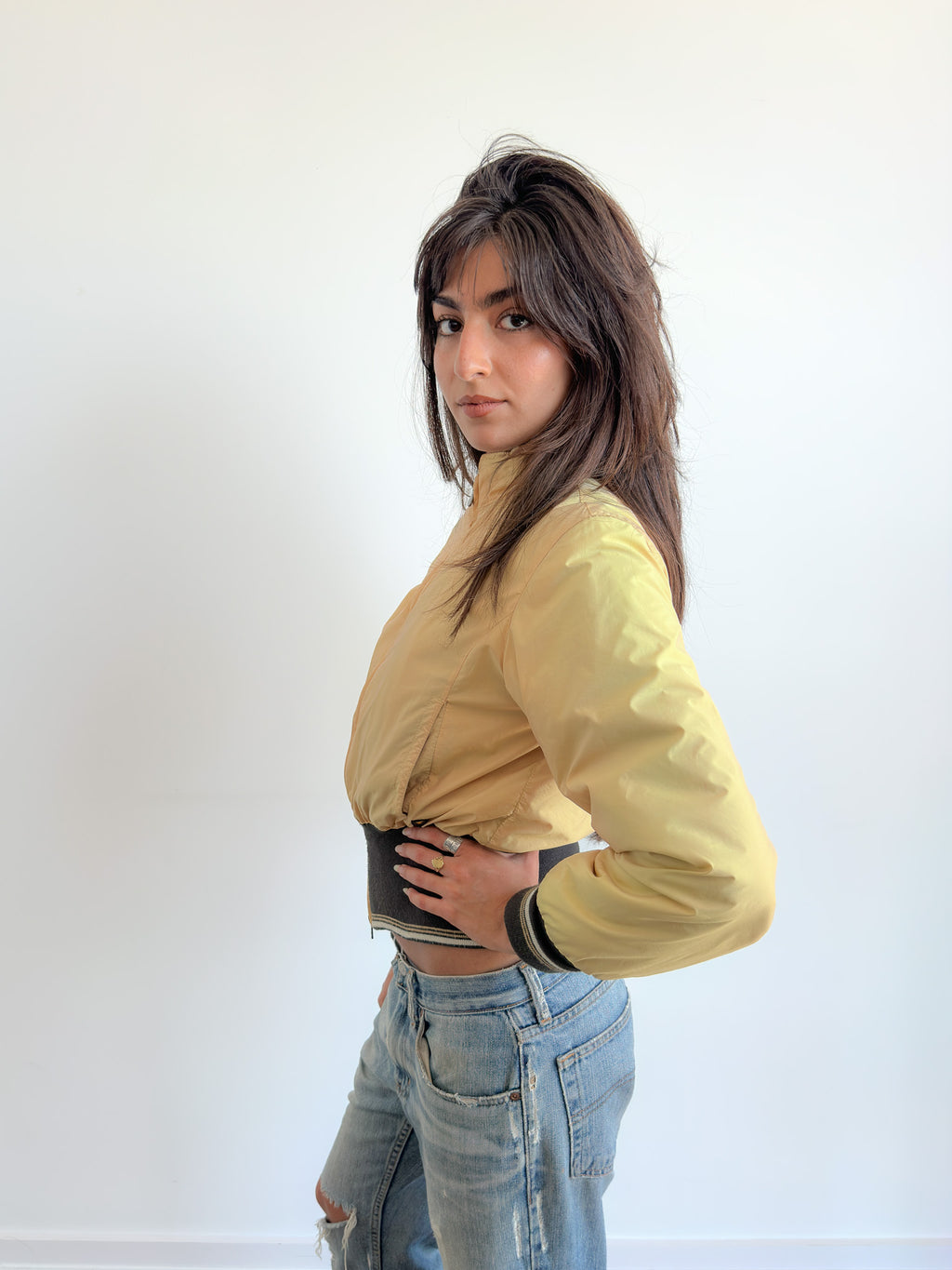 versace bomber jacket / size xs-s