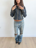 classic denim jacket / size xs-s