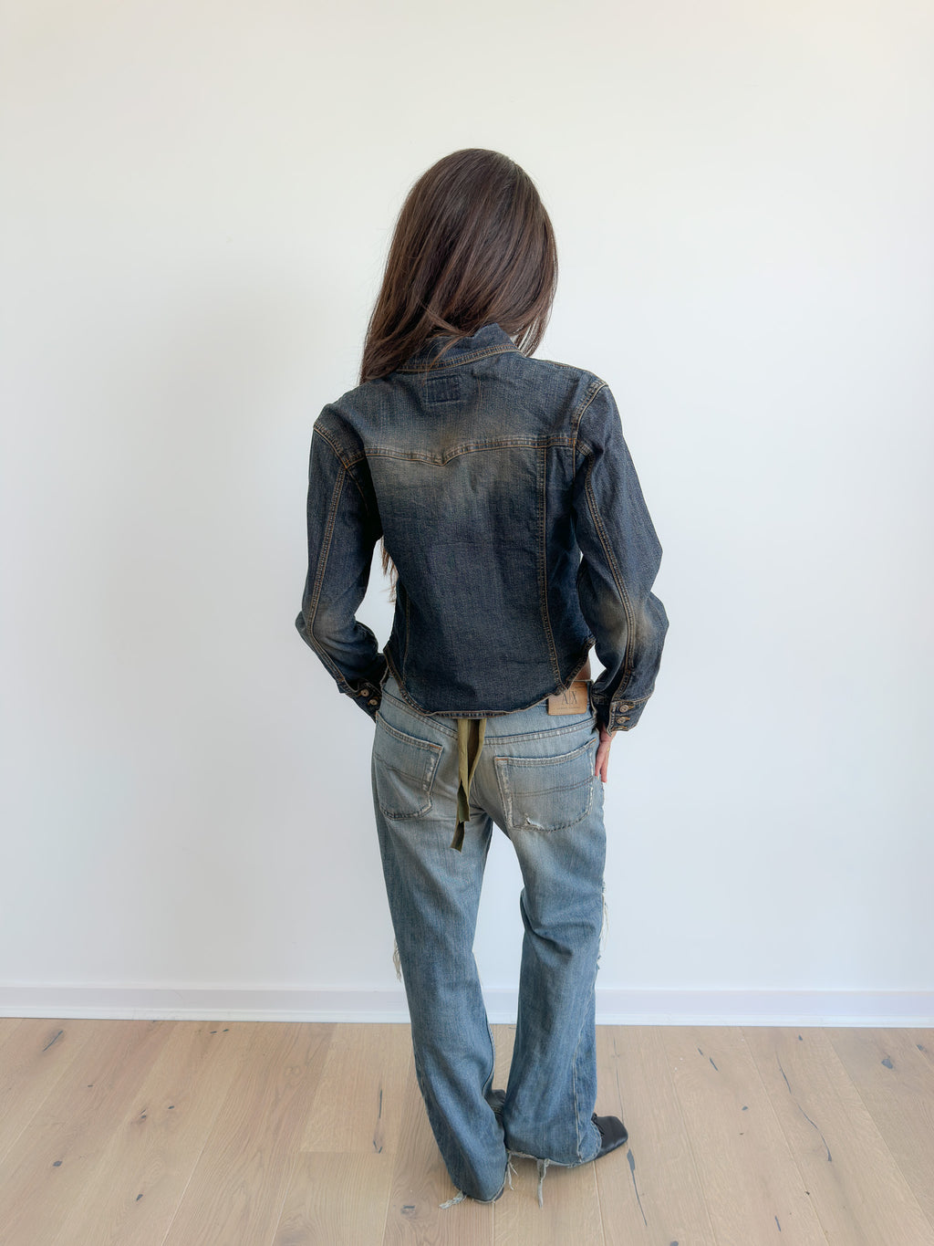 classic denim jacket / size xs-s