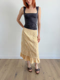 butter yellow skirt / size s-m