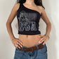 00's Cowgirl One Shoulder Top | Size XS