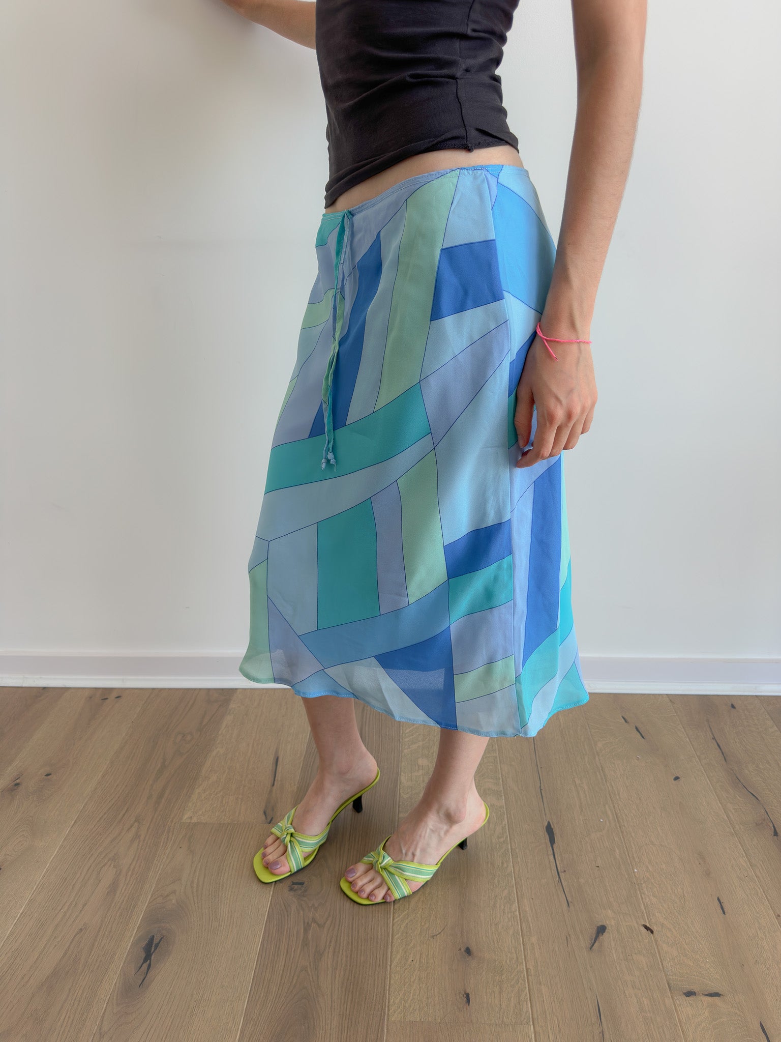 geometric midi skirt / size xs-s