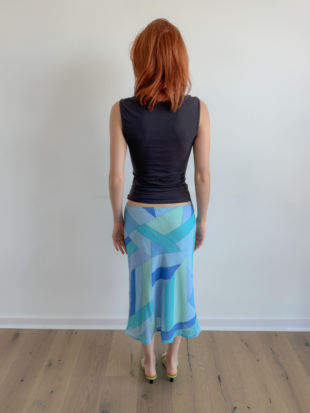 geometric midi skirt / size xs-s