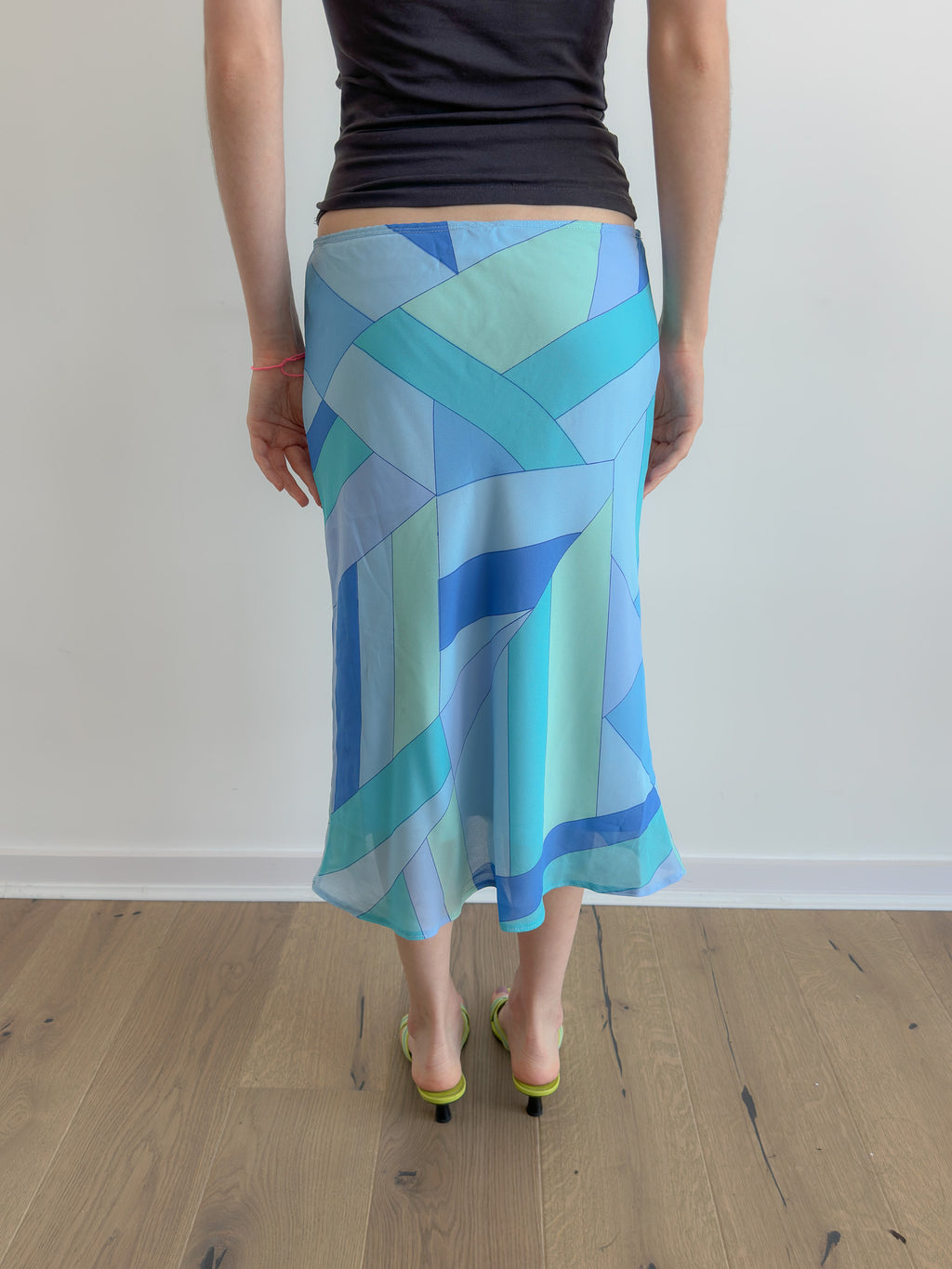 geometric midi skirt / size xs-s