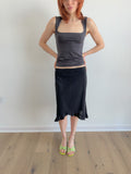 asymmetric midi skirt / size s