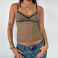 Stripe Mesh Cami - Size XS