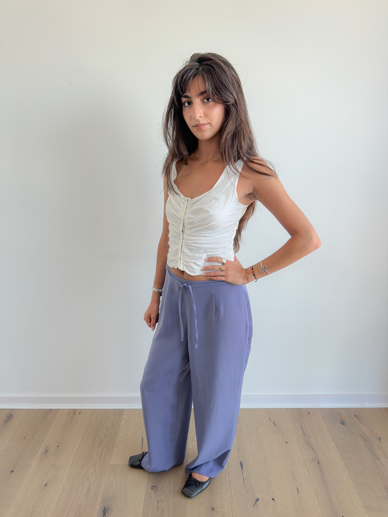 wide leg pants / size xs-s