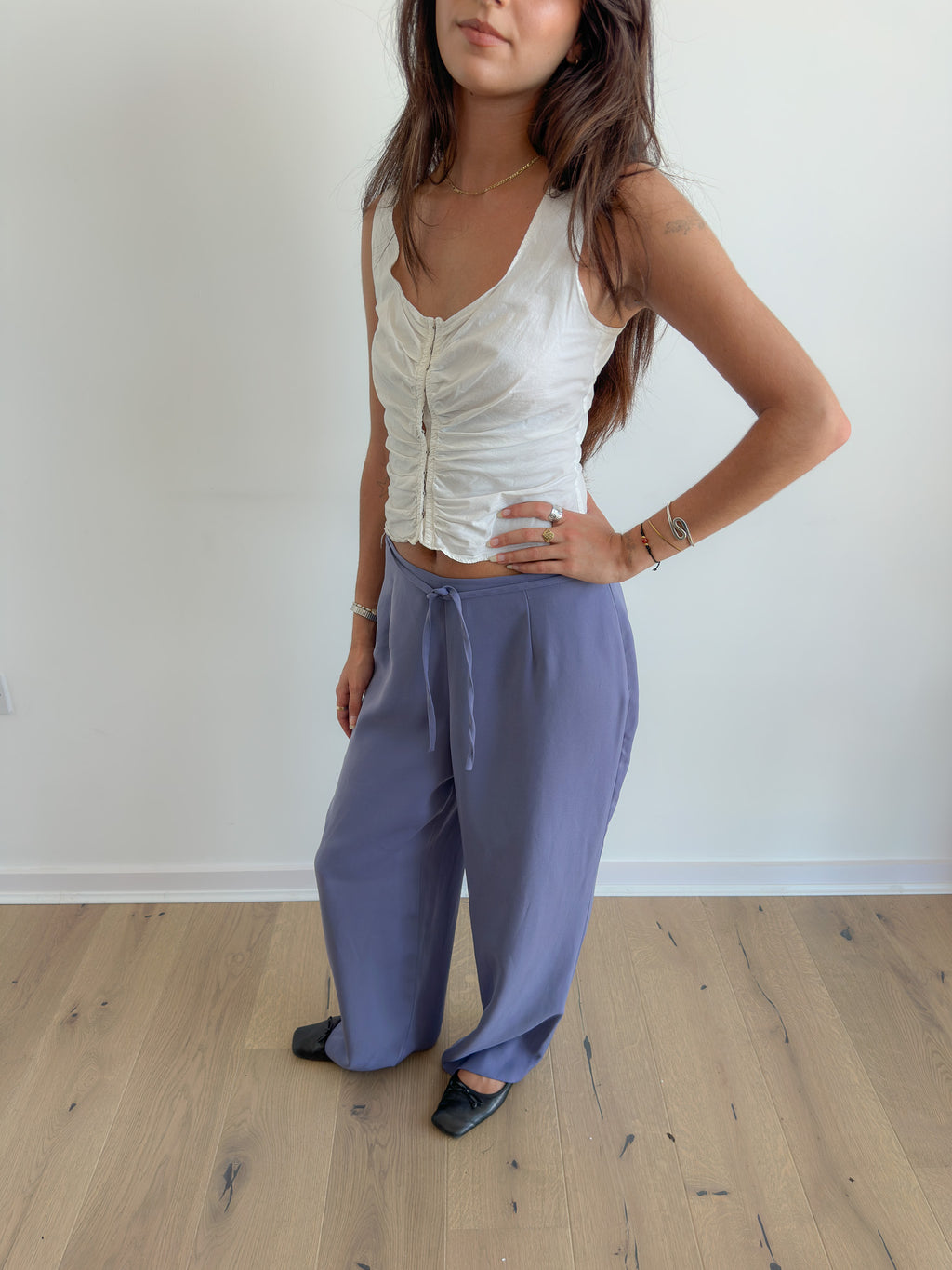 wide leg pants / size xs-s