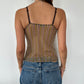 Stripe Mesh Cami - Size XS