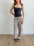 low-rise stripe cargos / size m