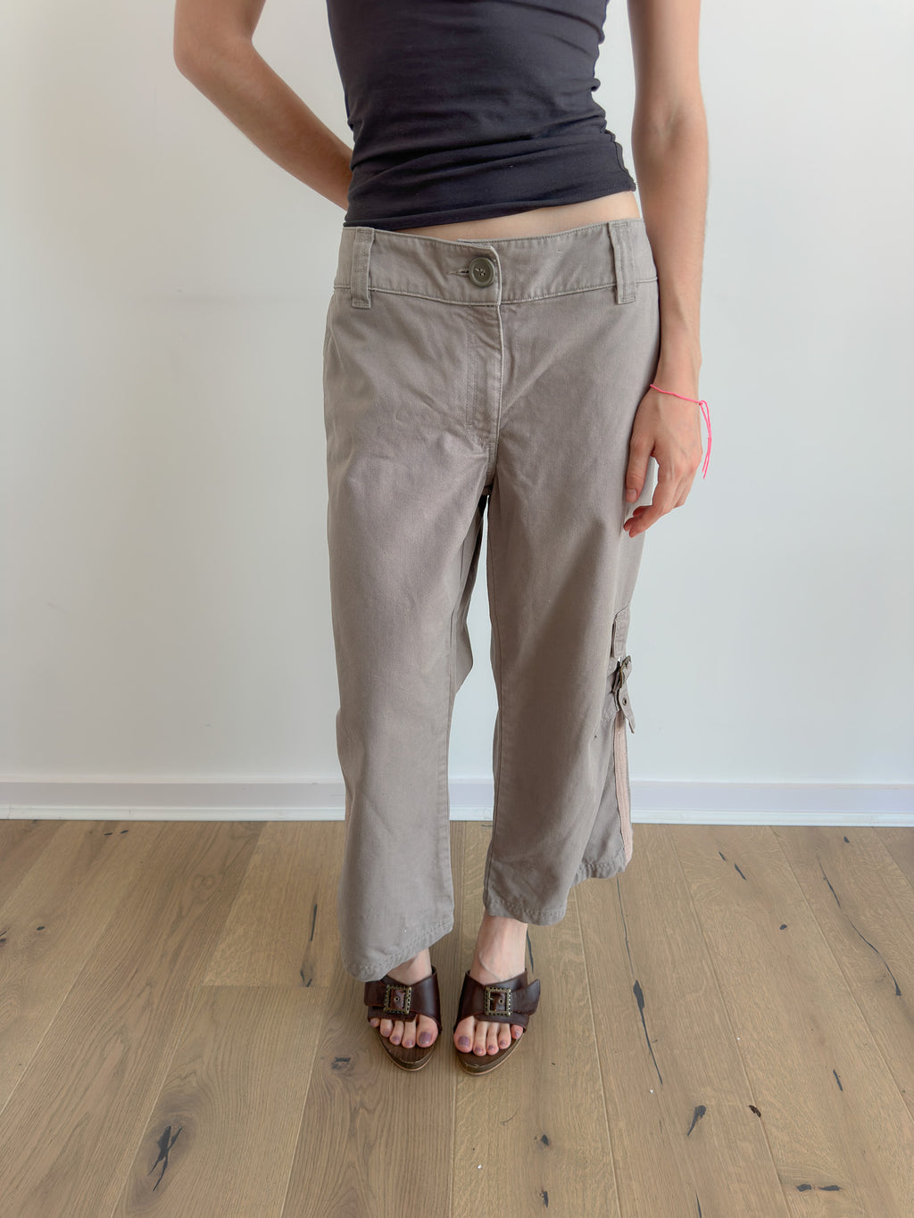 low-rise stripe cargos / size m