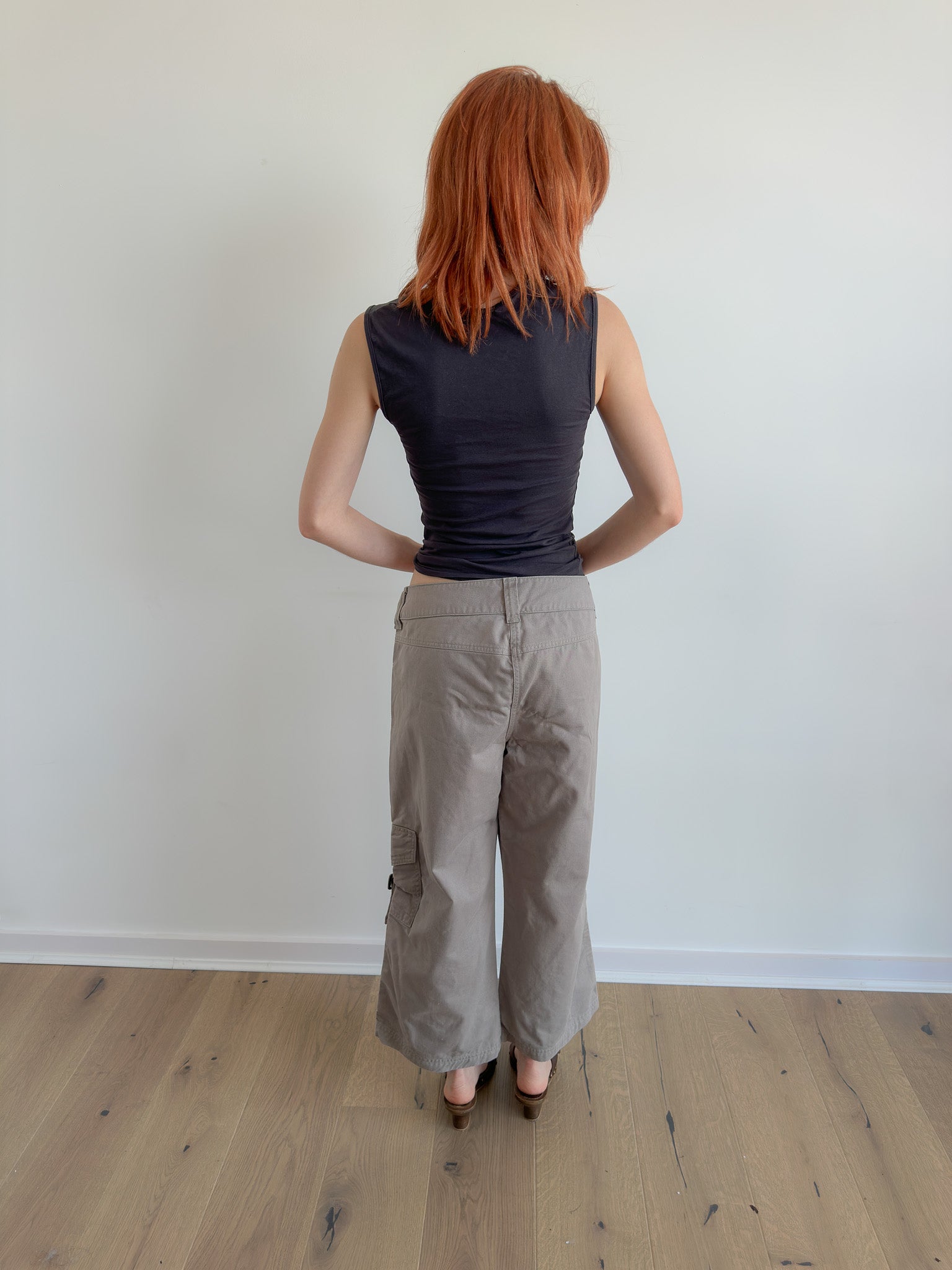 low-rise stripe cargos / size m