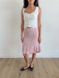 plaid midi skirt / size xs