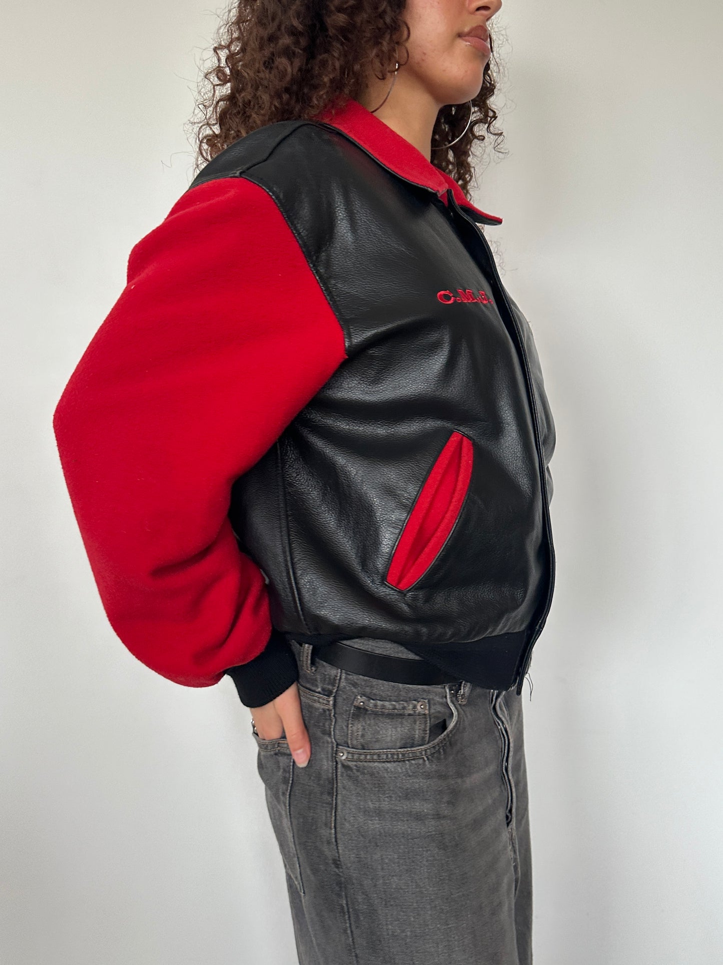 DUCATI Leather Bomber Jacket · Size M/L