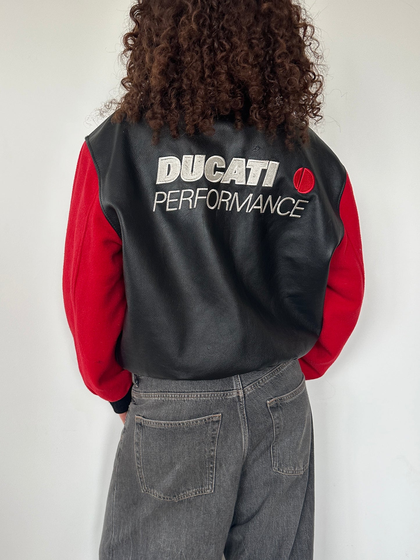 DUCATI Leather Bomber Jacket · Size M/L