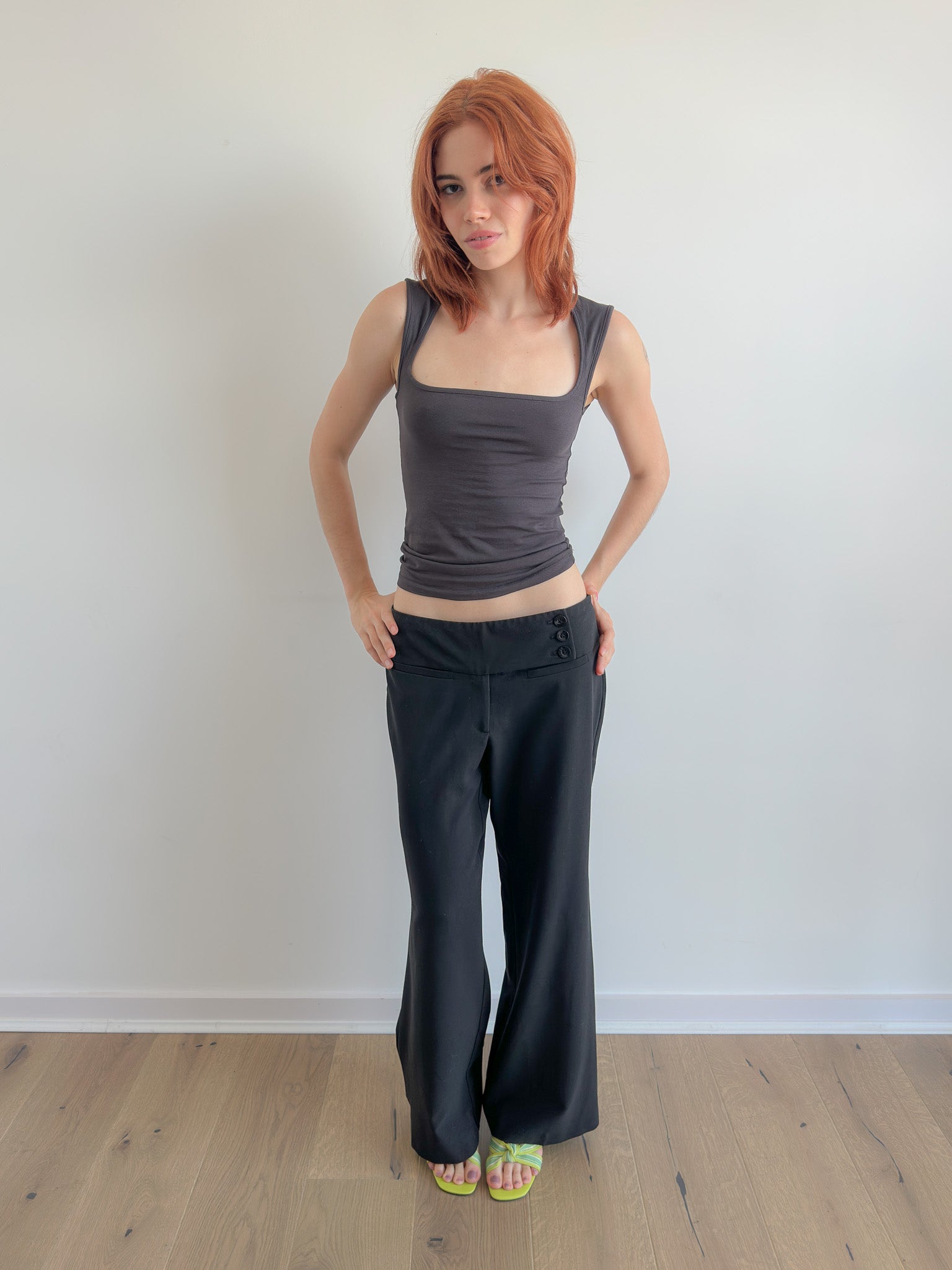 low rise pants / size xs/s