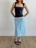 blue midi skirt / size m