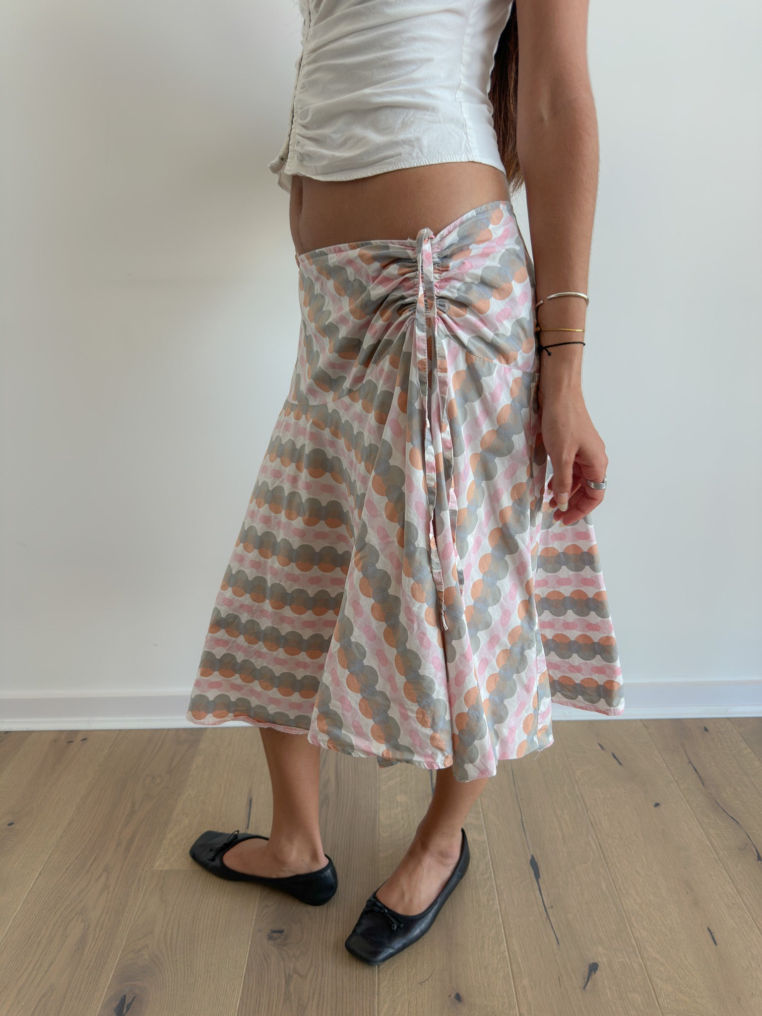 asymmetric midi skirt / size s