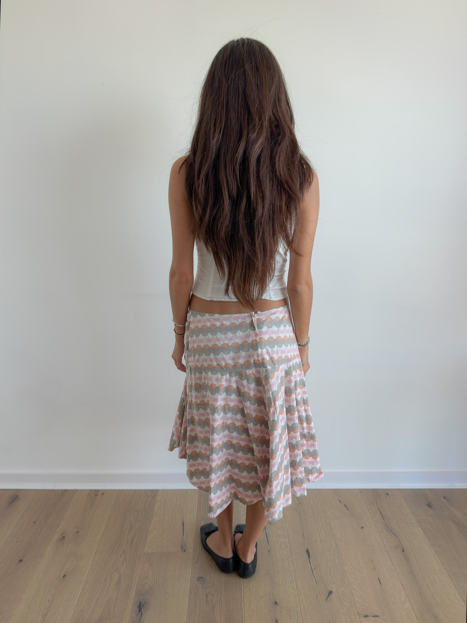 asymmetric midi skirt / size s