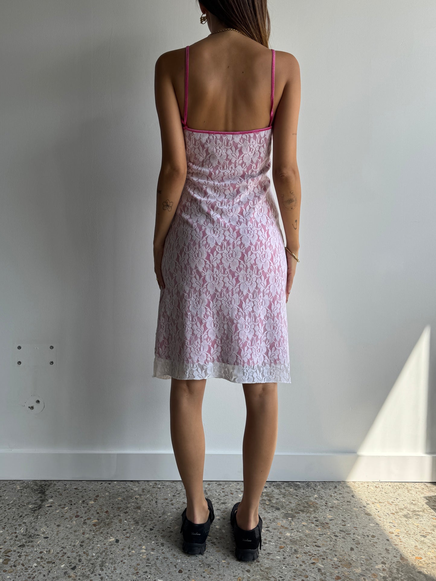 Lace Overlay Dress - Size M