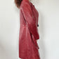 Red Leather Trench Jacket · Size S