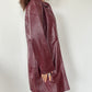 Red Leather Trench Jacket · Size M