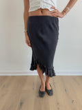 asymmetric ruffle skirt / size xs-s